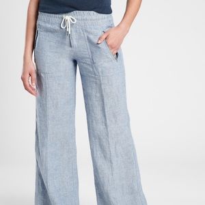 ATHLETA CABO LINEN WIDE LEG PANTS LIKE NEW